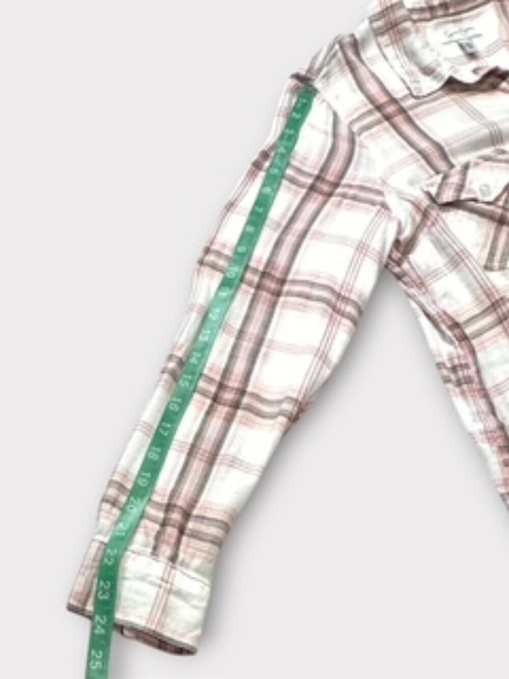 Jessica Simpson Womens Plaid Button-Up Shirt Long Sleeve Pink Multicolor Size L - Picture 14 of 15